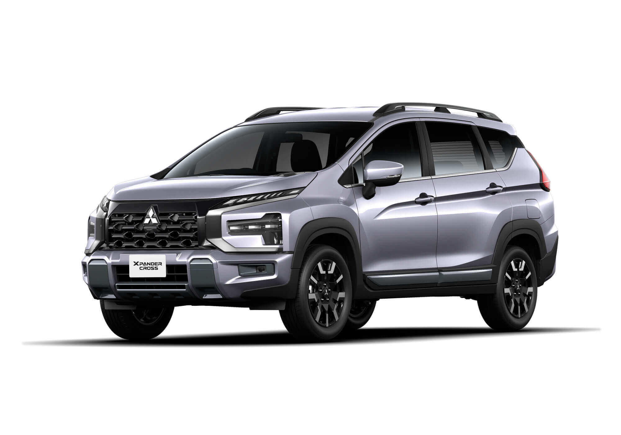 xpander cross tampak depan kanan warna silver png